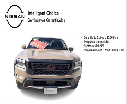 2022 Nissan FRONTIER 4 PTS PRO 4X V6 38L TA AAC PIEL RA-17 4X4 in Torreón, Coahuila de Zaragoza, México - Nissan Alameda Independencia